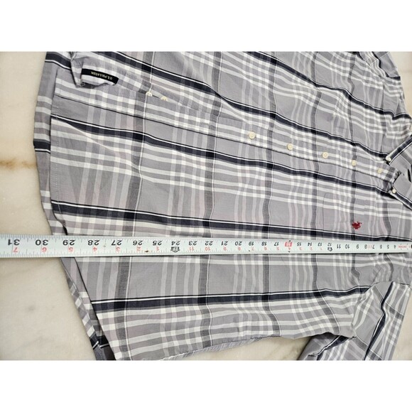 U.S. Polo Assn Men's Stretch Button Down Casual Long Sleeve Plaid Shirt Size XXL - Picture 8 of 11